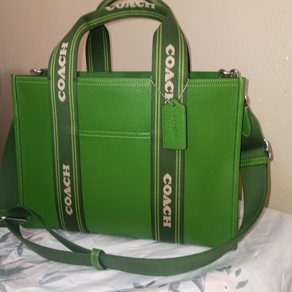 Coach Vibrant Green Tote Bag Smith Tote
